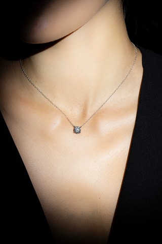 Ketting Brillant d'Amour - Witgoud en Diamanten