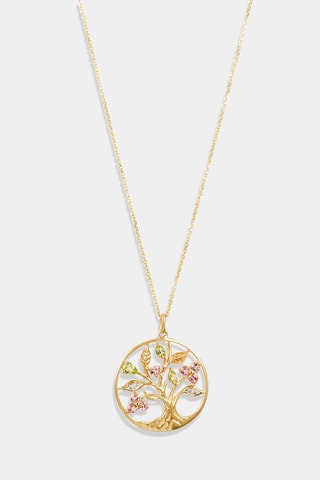 Hanger Soledad Geelgoud, Diamanten, Peridoten en Tourmalines