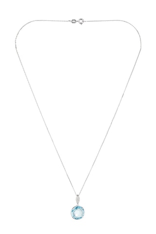 Hanger Topaze Bubble Witgoud, Diamanten en Topaas