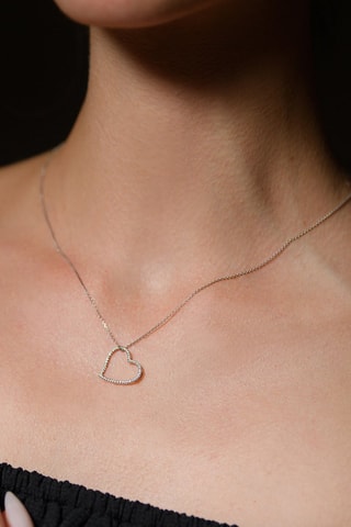 Hanger Cœur Oriental - Witgoud en Diamanten