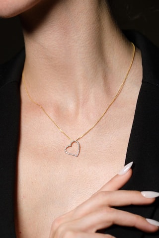 Hanger Coeur Oriental - Geelgoud en Diamanten