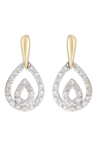 Oorbellen Josephina - Geelgoud en Diamanten