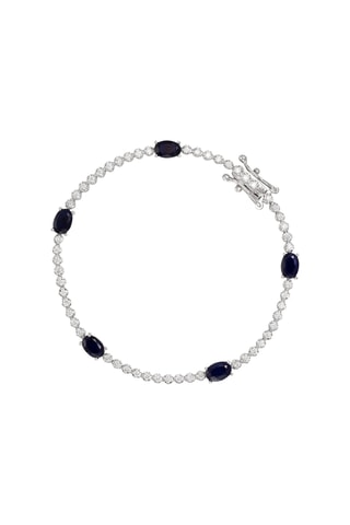 Armband Filia - Witgoud, Diamanten en Saffieren