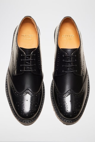 Derbys en cuir de veau verni Pauline  - Noir