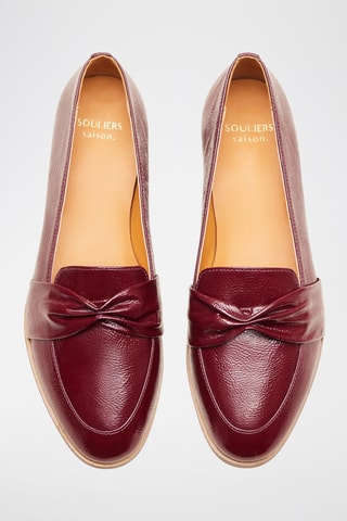 Mocassins en cuir verni Camélia  - Bordeaux