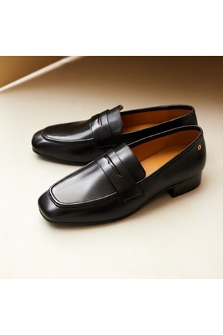 Mocassins en cuir Elise  - Noir