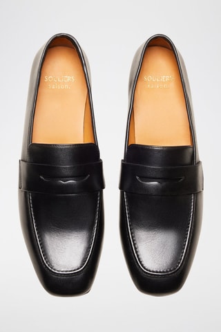Mocassins en cuir Elise  - Noir