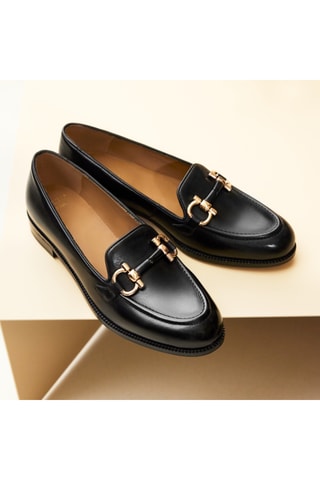 Mocassins en cuir Fleur  - Noir