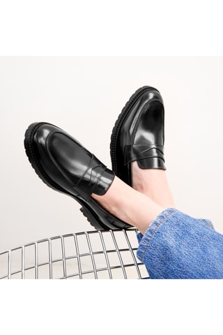 Mocassins en cuir Avril  - Noir