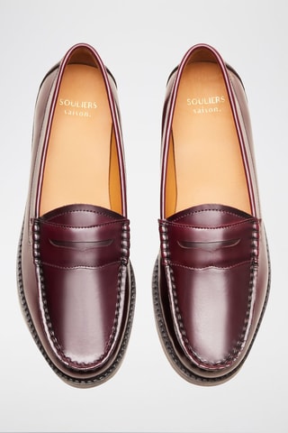 Mocassins en cuir Victoire  - Bordeaux