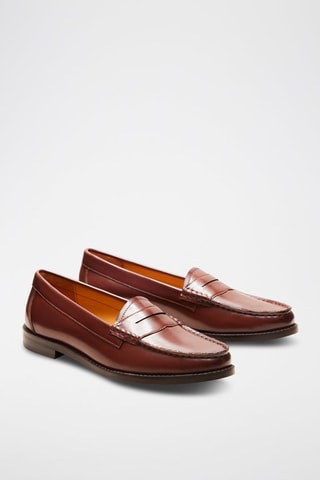 Mocassins en cuir Victoire  - Marron foncé