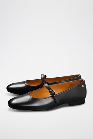 Ballerines en cuir Olivia - Noir