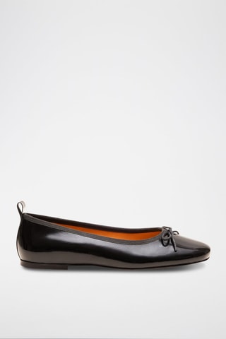 Ballerines en cuir verni Camille  - Noir