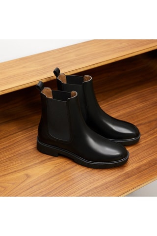 Bottines Chelsea en cuir Isaure - Noir