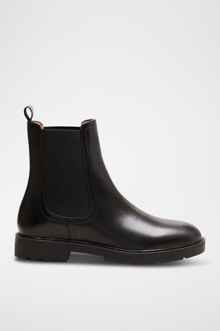 Bottines Chelsea en cuir Isaure - Noir