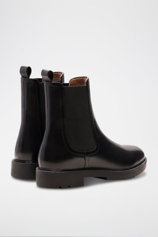 Bottines Chelsea en cuir Isaure - Noir