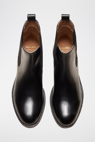 Bottines Chelsea en cuir Isaure - Noir