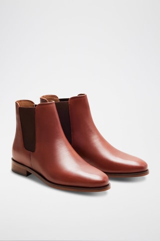 Bottines Chelsea en cuir Zoé  - Marron