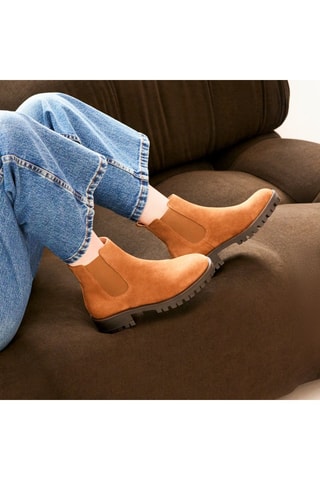 Bottines Chelsea en nubuck Maia  - Camel