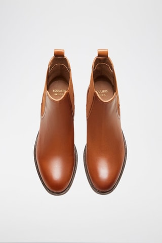Bottines Chelsea en cuir Isaure  - Camel