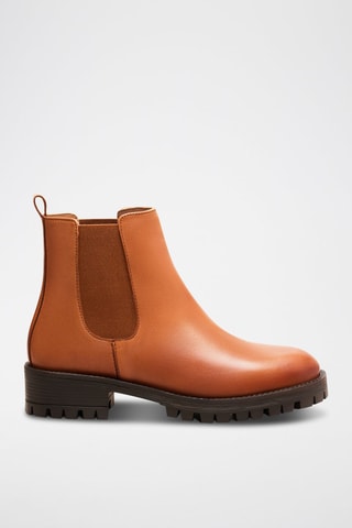 Bottines Chelsea en cuir Maia  - Camel