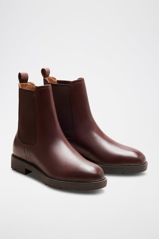 Bottines Chelsea en cuir Isaure - Marron