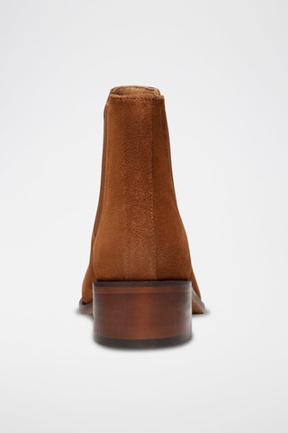 Bottines Chelsea en nubuck et cuir Clara - Camel - Leonarr x Swan