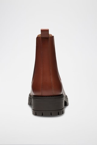 Bottines Chelsea en cuir Estelle - Marron - Leonarr x Swan