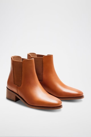 Bottines Chelsea en cuir Chloé  - Camel