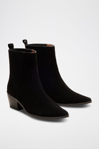 Bottines en nubuck Lucile  - Noir