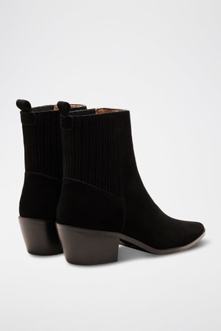 Bottines en nubuck Lucile  - Noir
