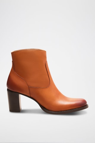 Bottines en cuir Ava  - Camel