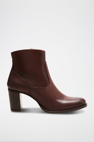 Bottines en cuir Ava  - Marron