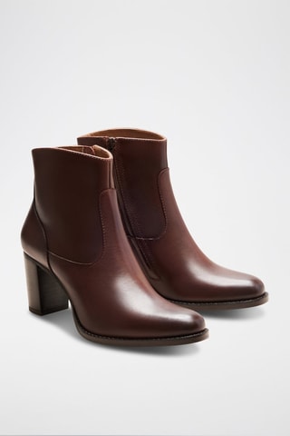 Bottines en cuir Ava  - Marron