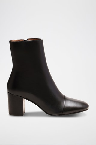 Bottines en cuir Léna  - Noir