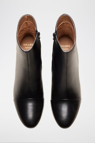 Bottines en cuir Léna  - Noir