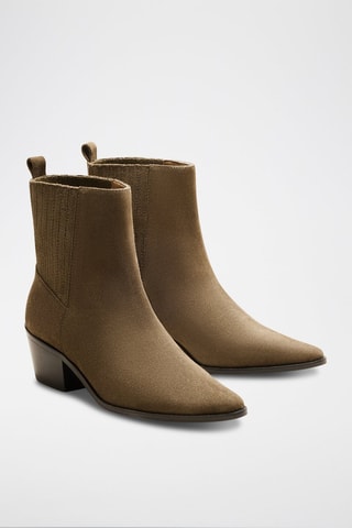 Bottines en nubuck Lucile  - Kaki