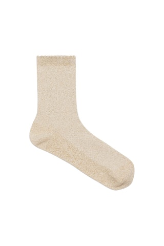 2 paires de chaussettes Les paillettes - Beige et vert - Beige et vert