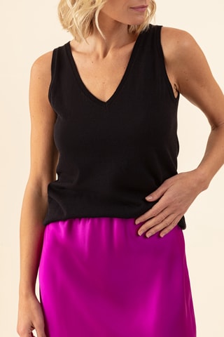 Débardeur en soie Reve - Noir