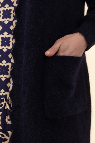 Gilet en laine et kid mohair Nola - Bleu marine