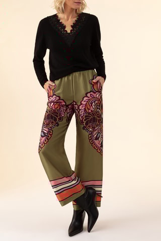 Pantalon palazzo Ana - Vert