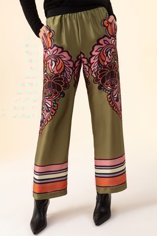 Pantalon palazzo Ana - Vert