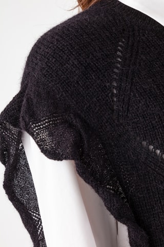 Pull en laine et alpaga sans manches - Noir