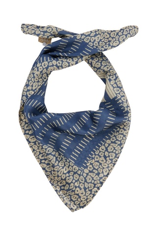 Lenço quadrado de seda Hodette - Azul