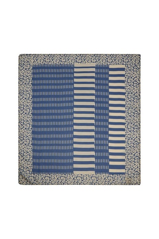 Lenço quadrado de seda Hodette - Azul