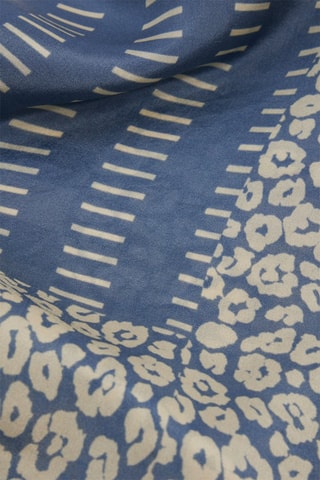 Lenço quadrado de seda Hodette - Azul