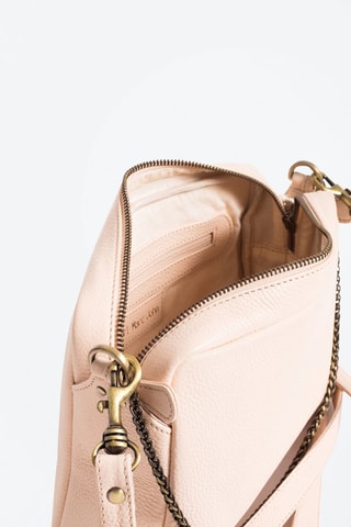 Mala a tiracolo em couro Nude