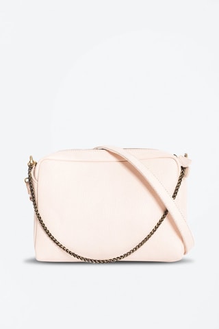 Mala a tiracolo em couro Nude