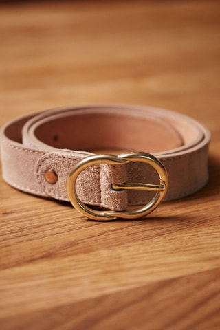 Cinto em nobuck Helene - Bege