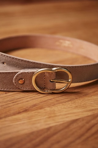 Cinto em nobuck Helene - Bege